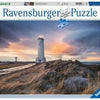 Ravensburger legpuzzel prachtige lucht boven de vuurtoren van akranes ijsland, 1500st.