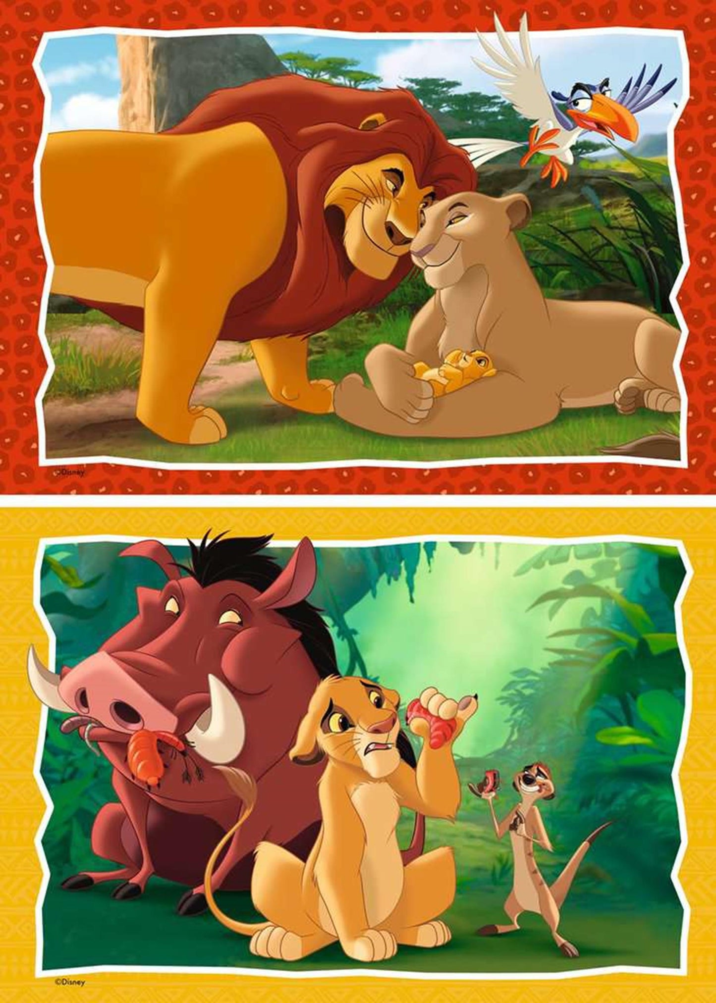 Ravensburger puzzel the lion king - twee puzzels - 24 stukjes - kinderpuzzel
