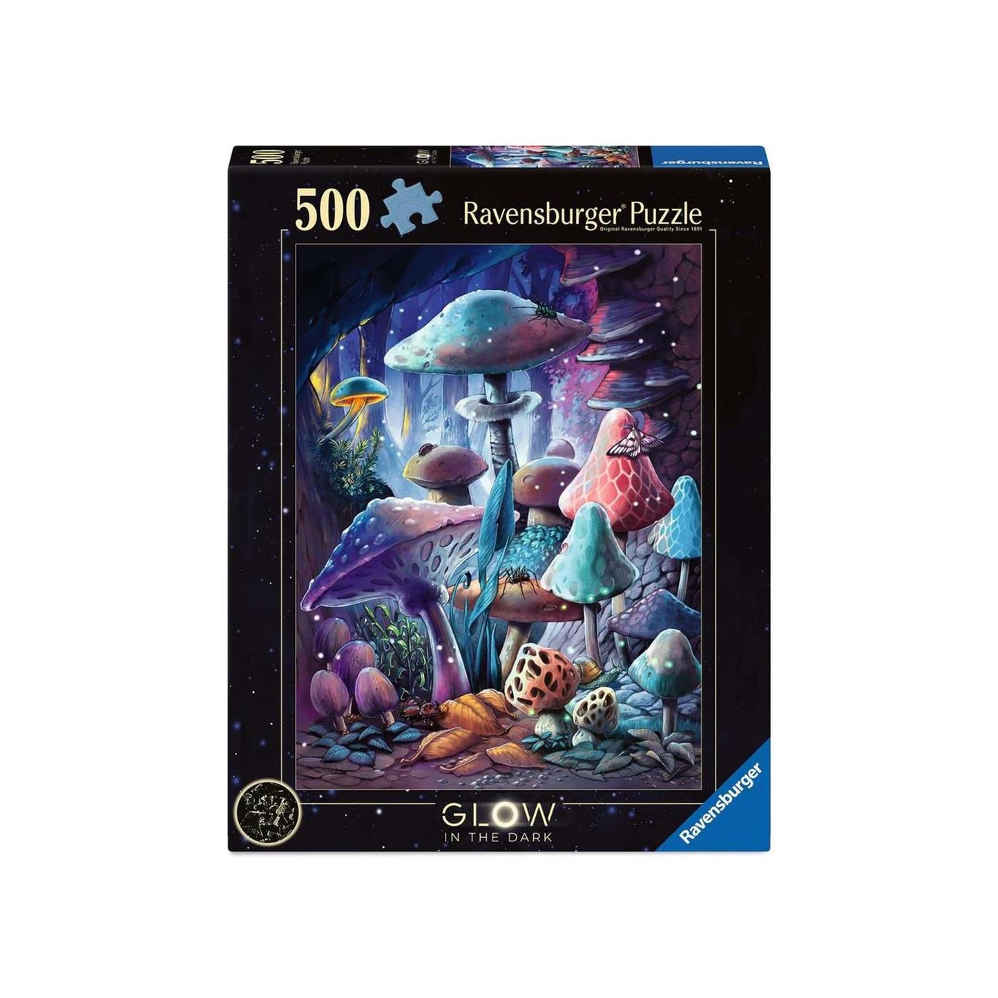 Ravensburger puzzel moonlight mushrooms (starline) 500 stukjes