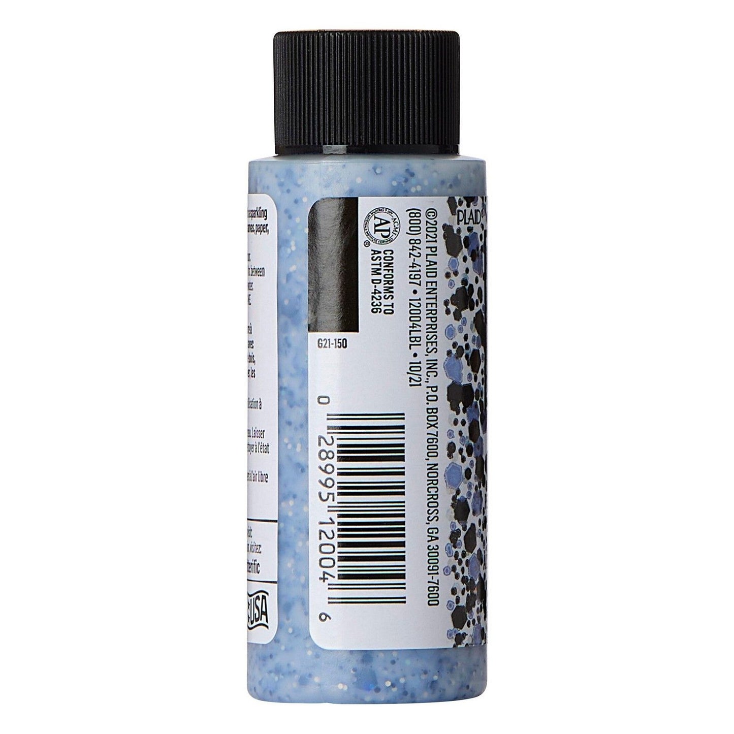 Folkart • glitterific pop acrylic paint black ice 59ml