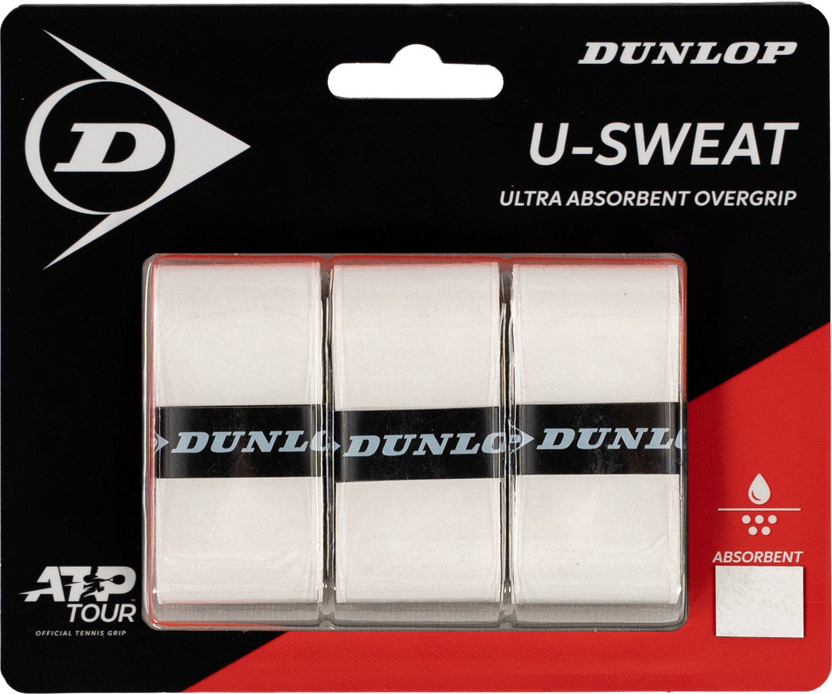 Dunlop - grip- u-sweat ogrip wht 3pcs blister unisex grip - wit