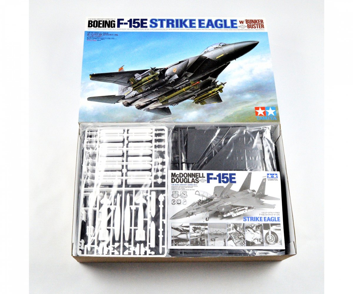 Tamiya modelbouwpakket vliegtuigen - 60312 boeing f-15e bunker buster strike eagle plastic - 1:32 - modelbouw
