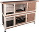 Flamingo konijnenhok combi 2 – bruin – 4 deuren – 2 aparte hokken mogelijk