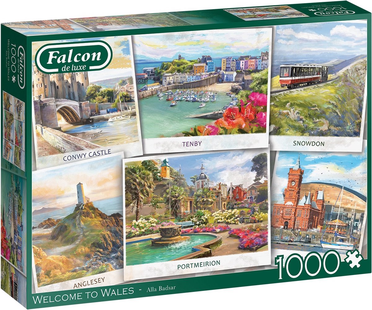 Falcon puzzel welcome to wales - legpuzzel - 1000 stukjes