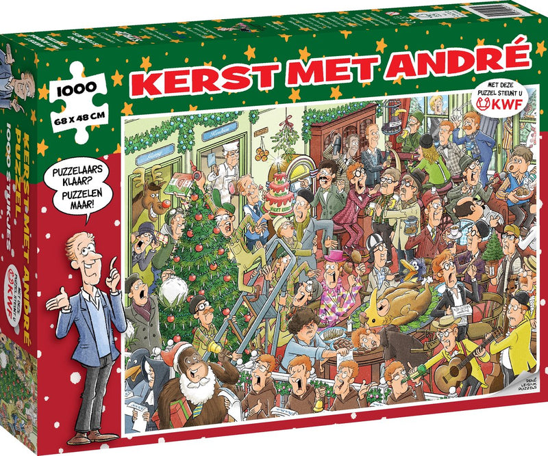 Andre van duin kerst met andré puzzel - andré van duin kerstpuzzel - 1000 stukjes