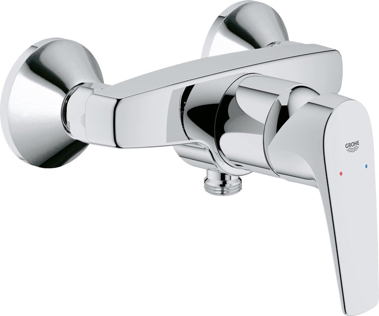 Grohe start flow douchekraan - 15 cm - zonder omstelling - inclusief koppelingen - chroom