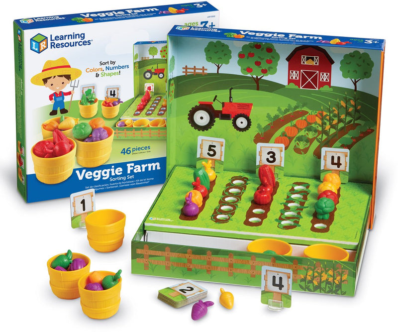 Learning resources veggie farm - groenteboer sorteerset - 1+