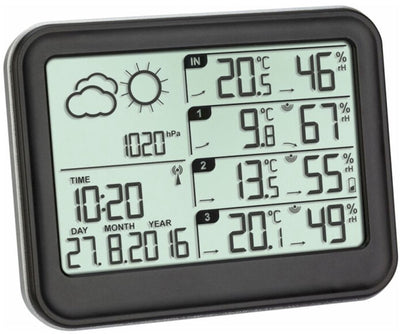 Tfa dostmann view 35.1142.01 draadloos weerstation aantal sensoren max.: 3