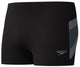 Speedo hyperboom aquashort heren - zwembroek heren - chloorbestendige zwemshort heren - zwemboxer heren met trekkoord - zwart grijs - s