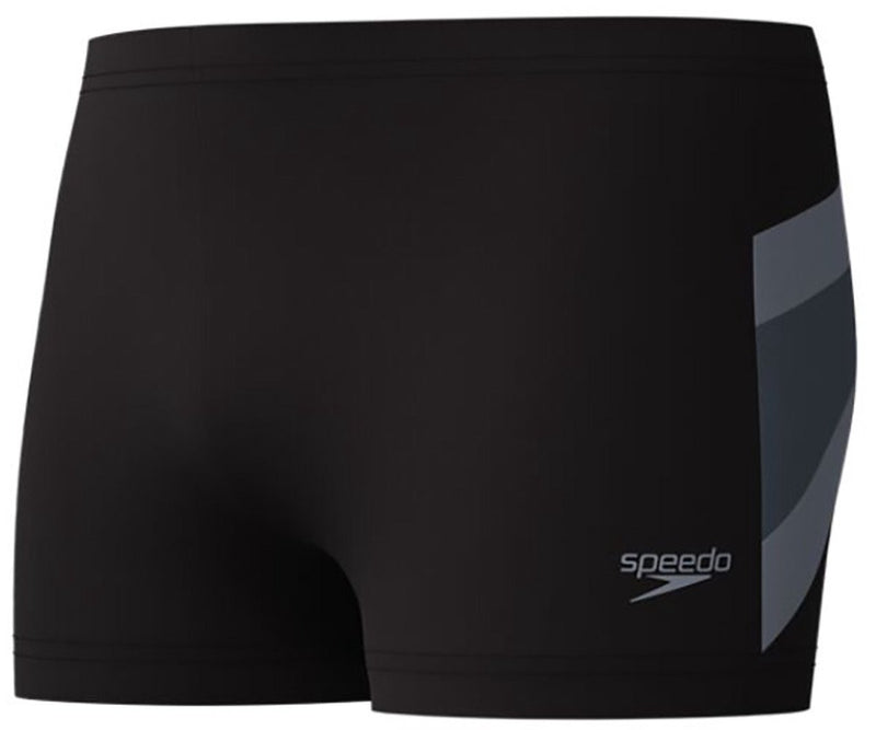 Speedo hyperboom aquashort heren sportzwembroek - zwart grijs