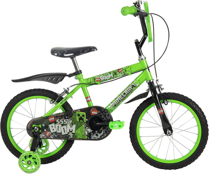 Huffy minecraft 16 inch kinderfiets - groen