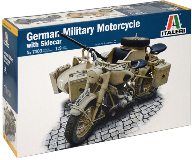 Italeri 7403 – german military motorcyle with sidecar - 1:9