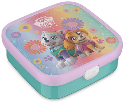 Mepal bento lunchbox groot campus - 1.25 l - inclusief 2 uitneembare lekdichte bentobakjes vorkje - paw patrol girls