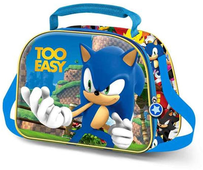 Karactermania - sonic - 3d thermische lunchtas met trolley bevestiging - snack - blauw
