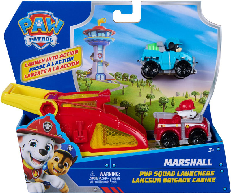 Paw patrol - marshall pup squad werpers - 2-pack met rex-voertuig - speelsets