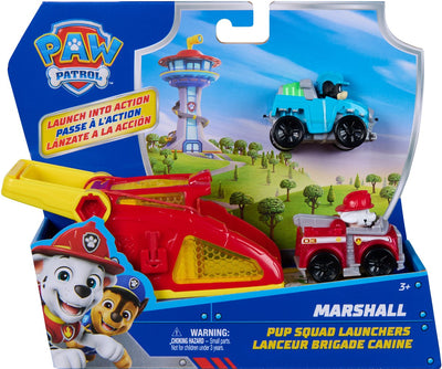 Paw patrol - marshall pup squad werpers - 2-pack met rex-voertuig - speelsets
