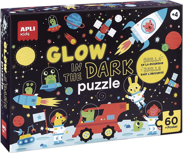 Apli kids puzzel - glow in the dark ruimtevaart