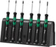 Wera 2050 6 schroevendraaierset elektronica en fijnmechanica 6-delig plat, kruiskop phillips, torx plus, microstix