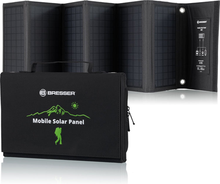 Bresser mobiel zonnepaneel – 40w – voor o.a. smartphone tablets – 3x usb
