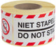 Rillprint etiketten niet stapelen | ft 46 x 125 mm | rol van 250 stuks