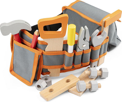 Woet new classic toys - gereedschapsgordel - oranje - 16 onderdelen