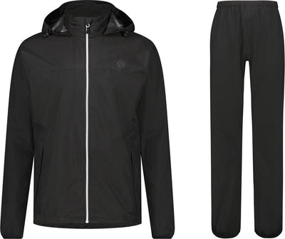 Agu go regenpak essential unisex - zwart - l - dames heren - waterdicht ademend