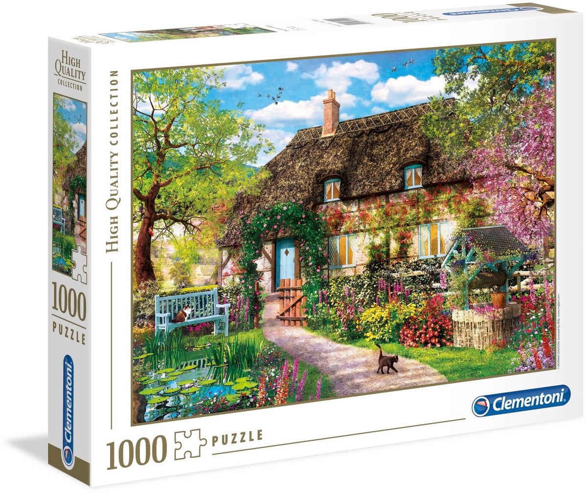Clementoni - puzzel - 1000 stukjes - oud plattelandshuisje - high quality collection - puzzel voor volwassenen