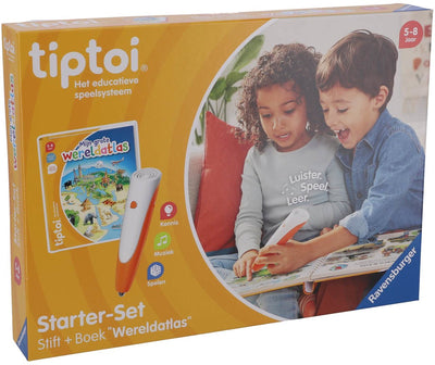 Tiptoi starter set wereldatlas - interactief voor 5-8 jaar - educatief