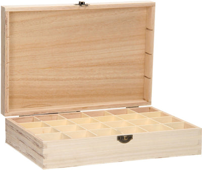 Hobbygroep playwood houten kist speelgoed organizer met 24 vakken naturel.