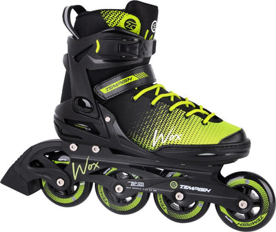 Tempish wox 84 skeelers volwassenen - 4x84mm wielen - fitness inline skates - zwart groen - maat 41