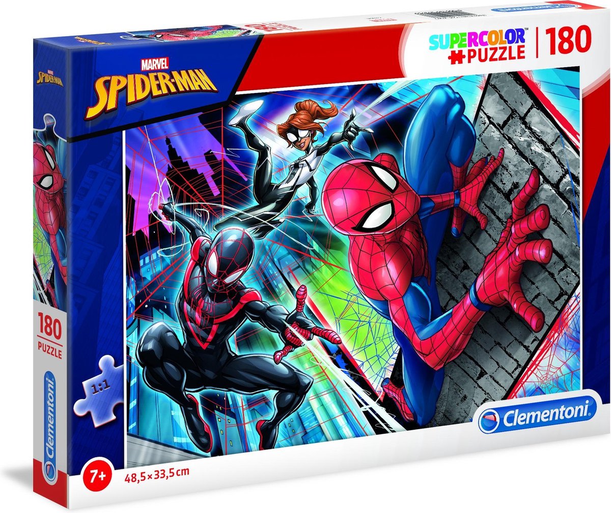Clementoni - puzzel - 180 stukjes - spider-man - kinderen - vanaf 7 jaar