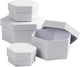 Creativ company https: www.cchobby.nl hexagonale-dozen-afm-6-5x4-8x5-10x6-12x7-cm-wit-4-stuk-1-set