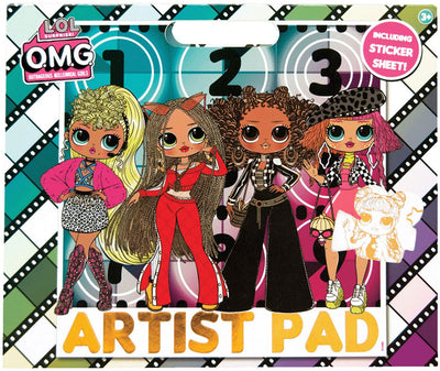 L.o.l. surprise! lol suprise! artist pad kleurboek inclusief een blad vol stickers - 3+