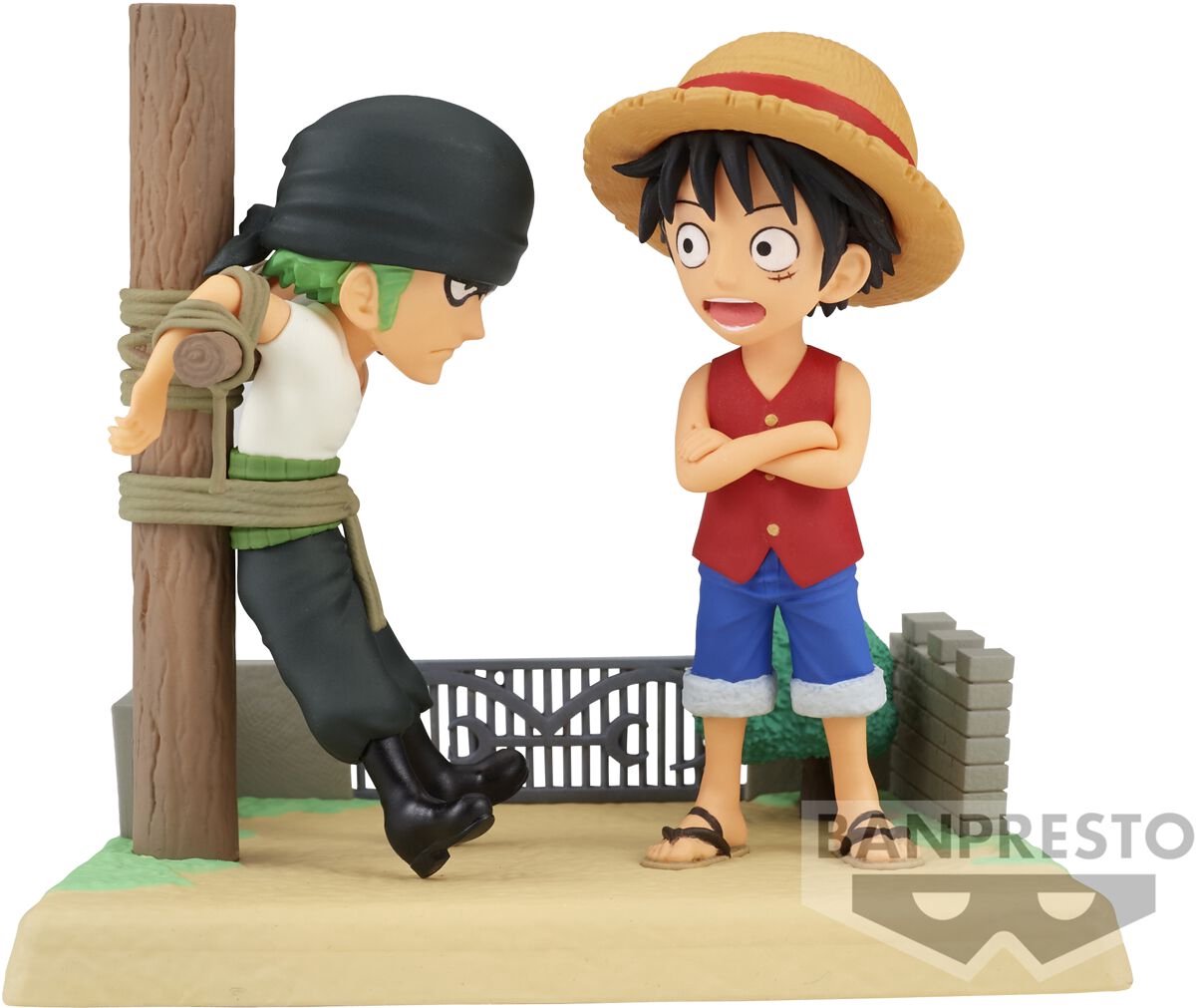 One piece banpresto - monkey d. luffy roronoa zoro (wcf - log stories series) verzamelfiguren meerkleurig