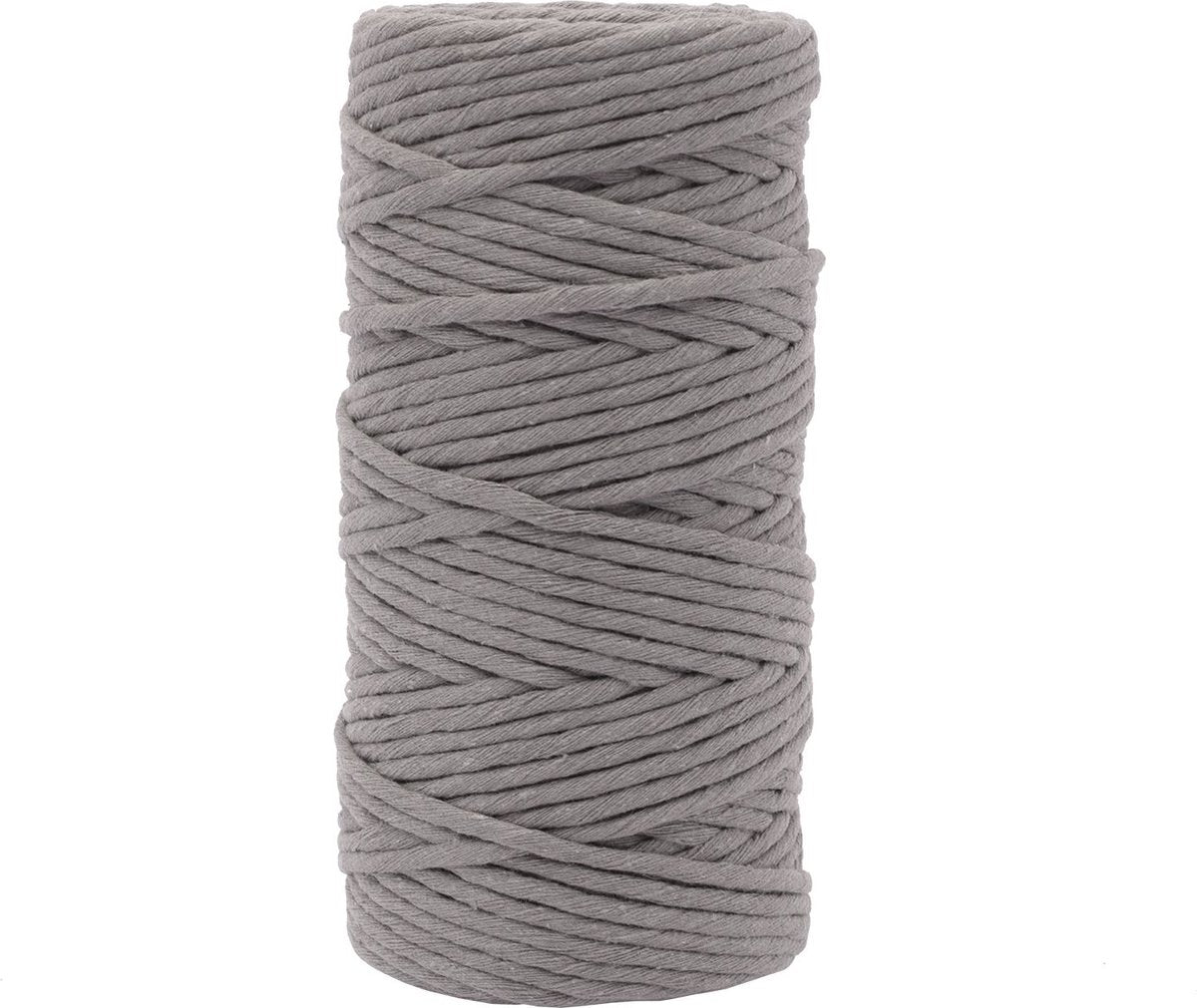 Vaessen creative macrame touw - donkergrijs - 3mmx100m