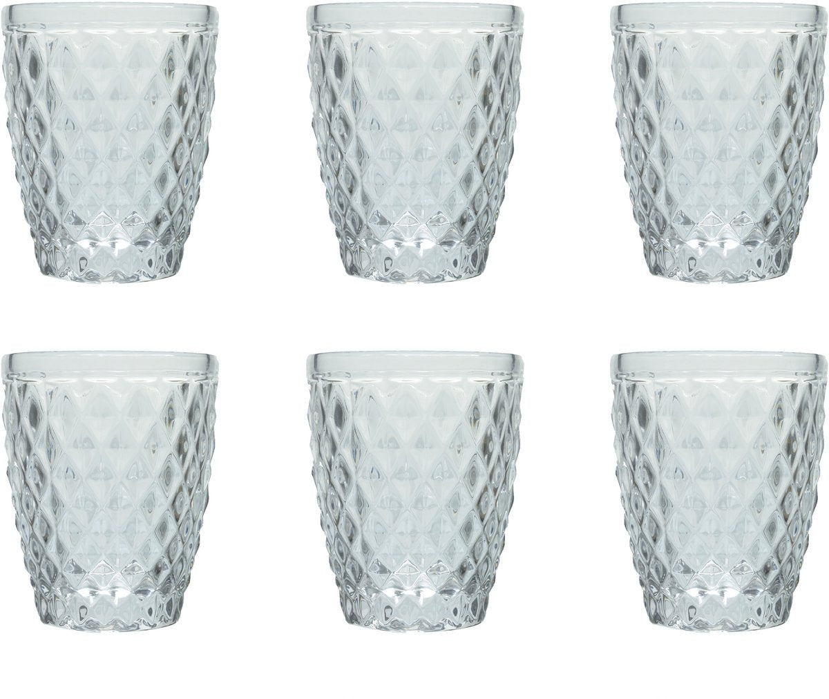 Medard de noblat - diamond - glas 22 cl - doorzichtig - 6 delig