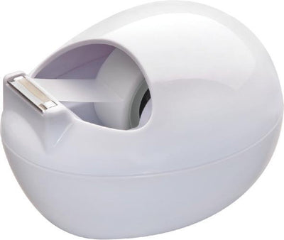 Scotch ® tape dispenser design keivormig by karim rashid, wit + 1 rol ® magic™ tape 19 mm x 7,5 m