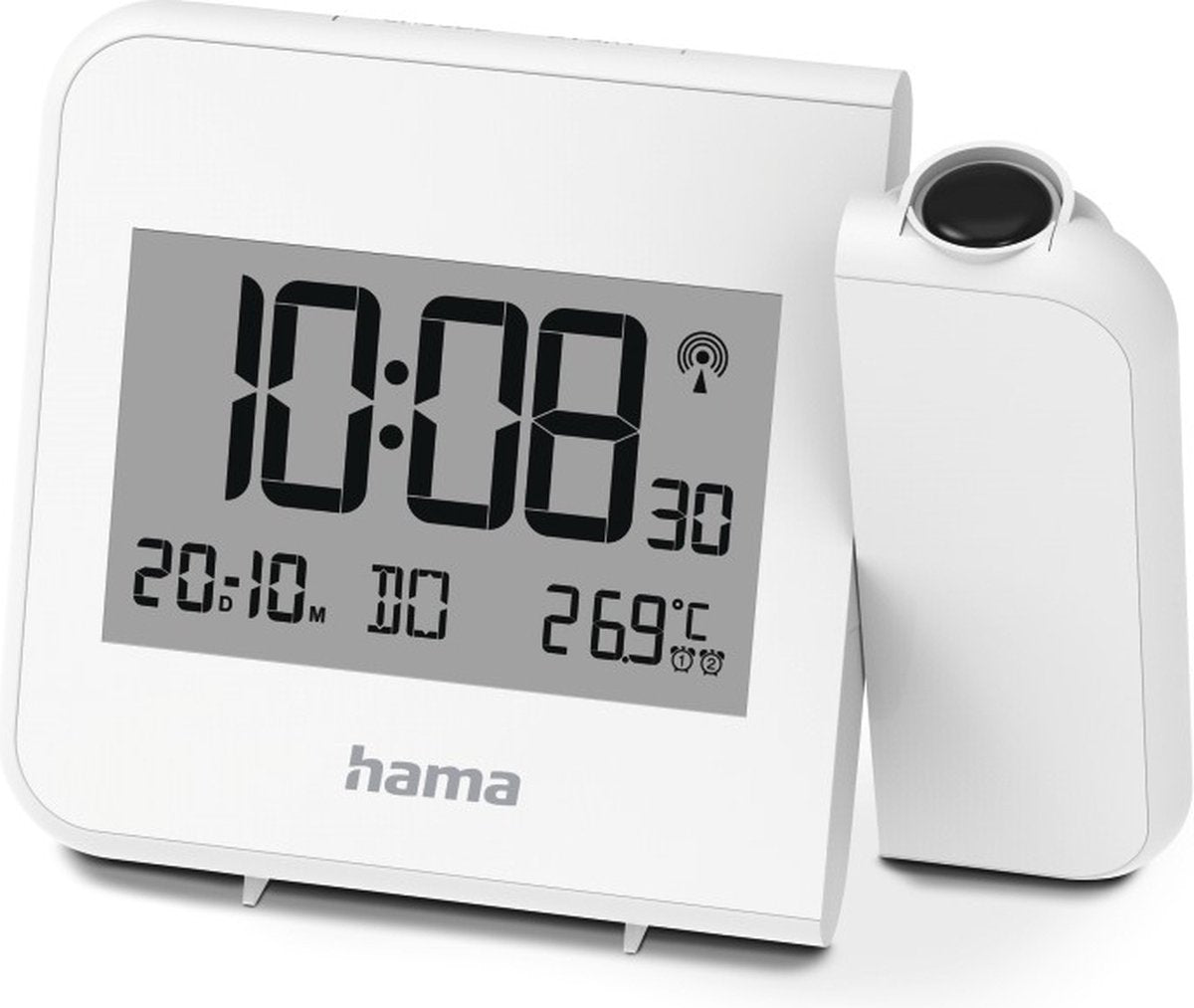 Hama wekker- hvar - projectie- wit