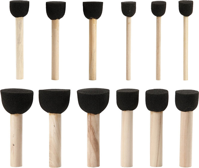 Creativ company creotime tamponeerstokjes foam 13-20-25-35 mm 12 stuks