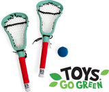 Bs toys lacrossekit - lacrosse rackets kinderen - buitenspeelgoed van bioplastic - buitenspelen - balsport - afbeelding 1