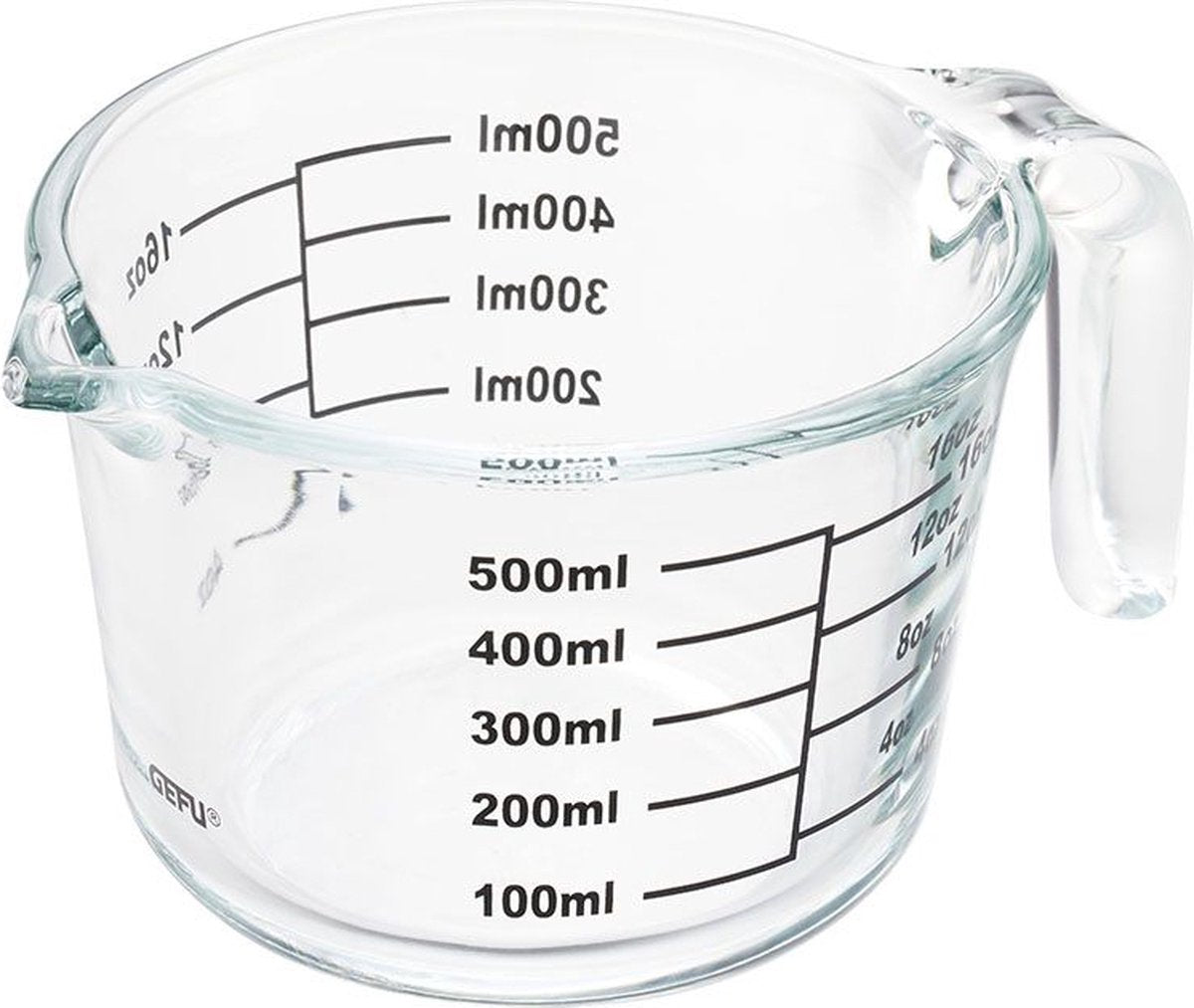Gefu dimenso maatbeker 500 ml – borosilicaatglas – hittebestendig tot 450°c