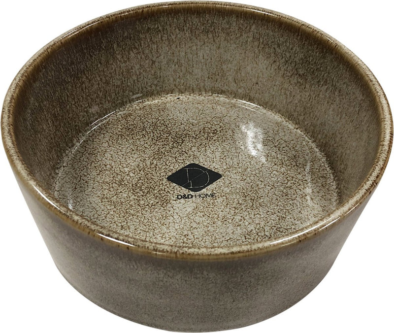 D d home jasper voerbak - keramieken hondenvoerbak en drinkbak - anti-kras noppen - ø20,8cm - zand one size