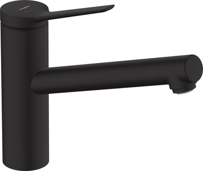 Hansgrohe zesis m33 - keukenmengkraan - ééngreeps bediening - coolstart energiebesparend - ecosmart waterbesparend - 150mm maat - 1 straalfunctie - mat zwart