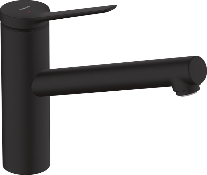 Hansgrohe zesis m33 - keukenmengkraan - ééngreeps bediening - coolstart energiebesparend - ecosmart waterbesparend - 150mm maat - 1 straalfunctie - mat zwart