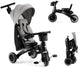 Kinderkraft jazz 2 5-in-1 kinderdriewieler - voor 9 maanden tot 5 jaar - 360° draaibare click twist stoel, verstelbare oudergreep en zonnekap - grijs