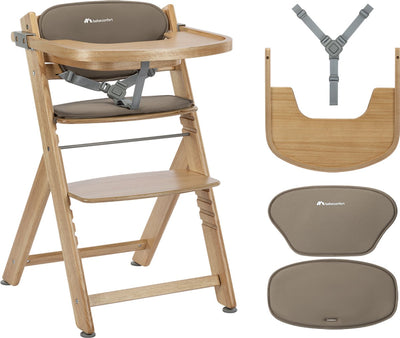 Bebeconfort timba2 met verkleinkussen - kinderstoel - natural wood - vanaf 6 maanden tot 99 jaar