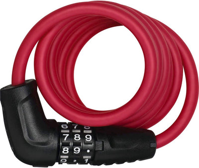 Abus Cijfer Spiraal Kabelslot 150cm Rood