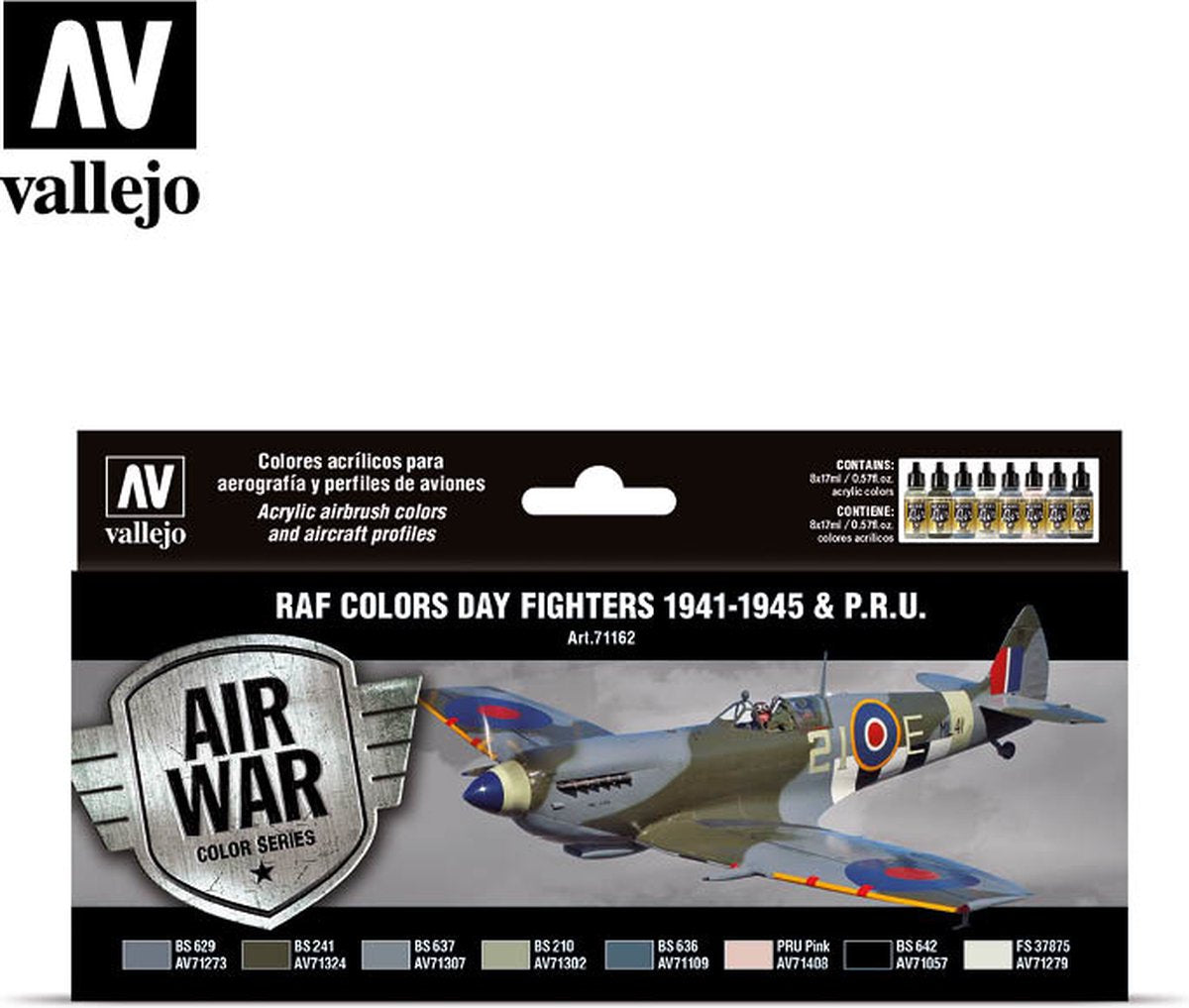 Vallejo val71162 - model air - wwii raf day fighters colors 8 x 17 ml