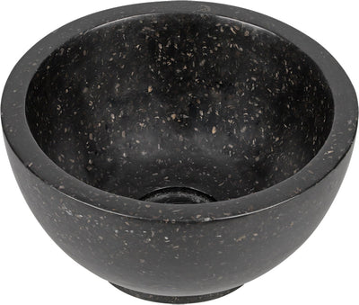Differnz river waskom - 23x23x12cm - terrazzo zwart