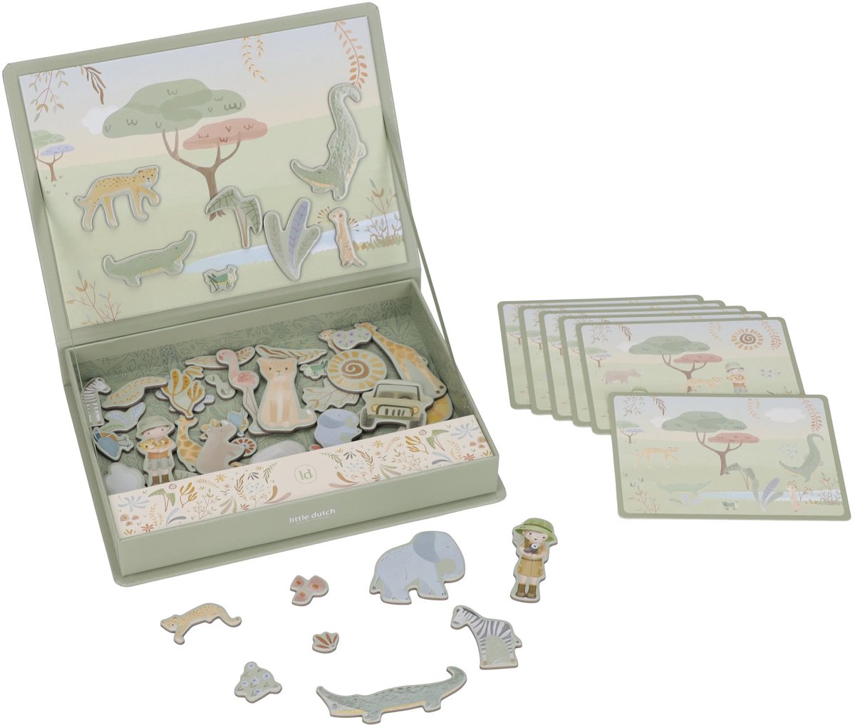 Little dutch magnetisch speelbord fsc - safari friends